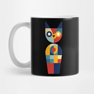 Mid Century Geo Cat Mug